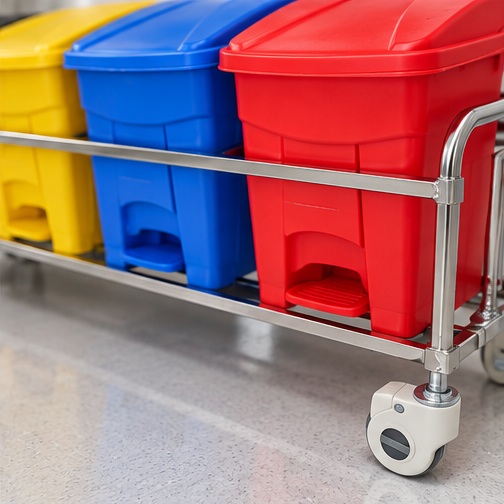 Dustbin Trolley represented in Clinical Support Areas