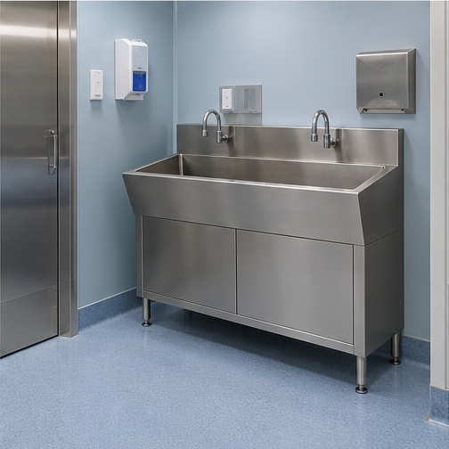 Scrub Station represented in Clinical Handwashing Alcoves