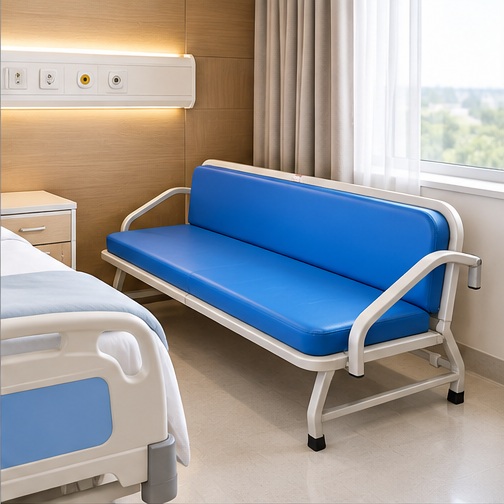 Sofa Cum Bed represented in Patient Rooms