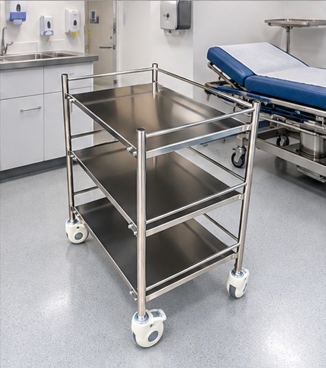 Three Shelves Instrument Trolley represented in Nursing Stations
